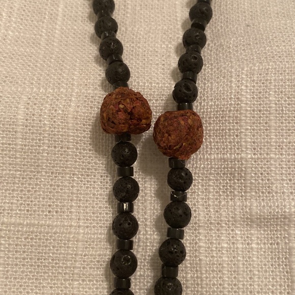 Handmade Meditation Necklace with Handmade Dried Flower Beads by Me 🫶 - Picture 3 of 6